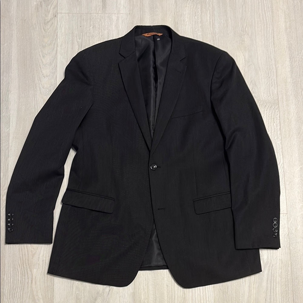 🔥BUNDLESALE 44L Martino Black Tailored Sport Coat with Textured Fabric